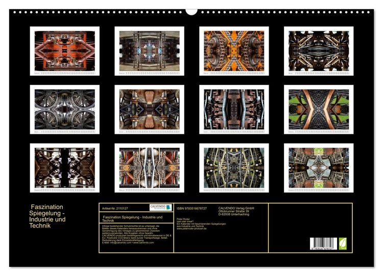 Produktbild: Faszination Spiegelung - Industrie und Technik (Wandkalender 2026 DIN A2 quer), CALVENDO Monatskalender
