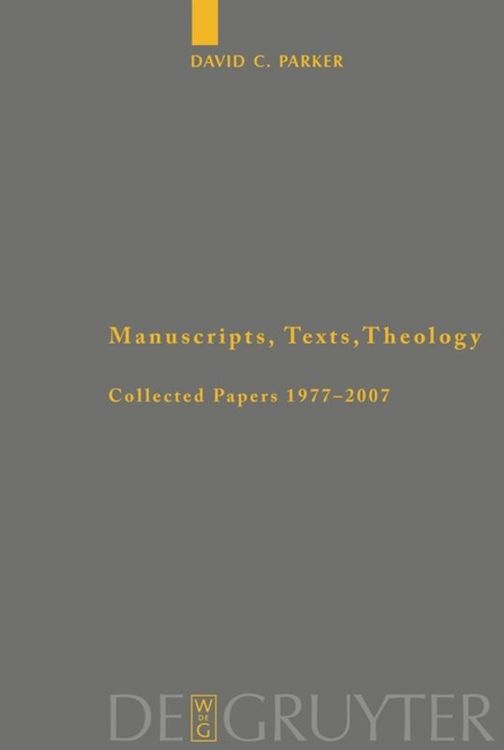Produktbild: Manuscripts, Texts, Theology