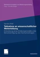 Produktbild: Teilnahme an wissenschaftlicher Weiterbildung