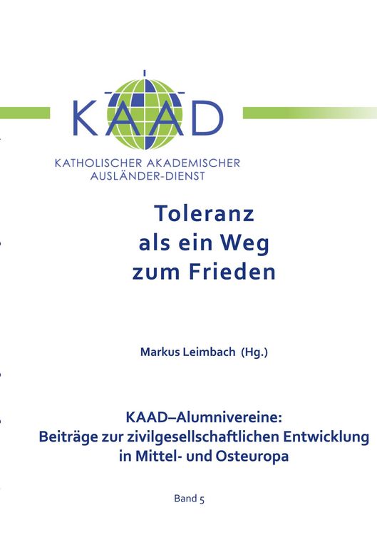 Produktbild: Toleranz als ein Weg zum Frieden