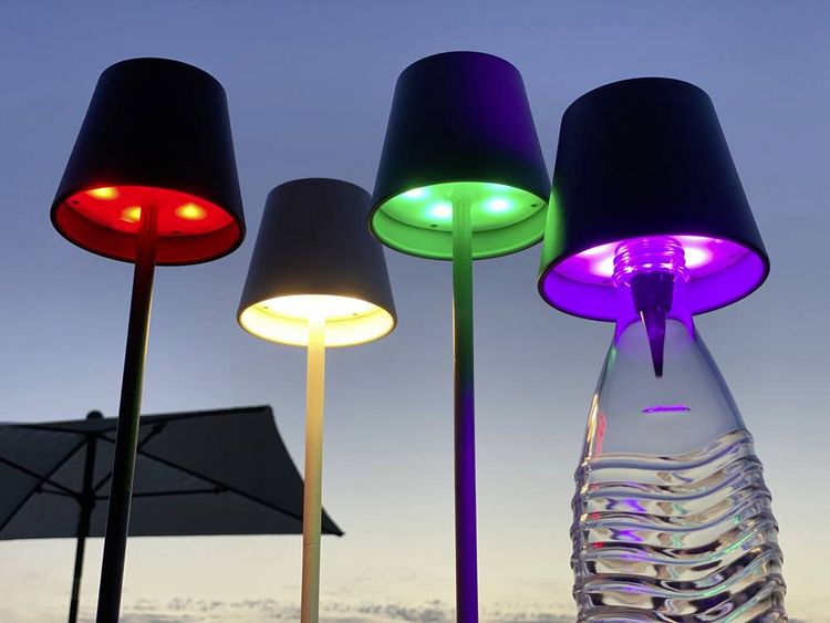 Produktbild: M-e modern-electronics LUNA-80 S 41436 Akku-Tischlampe LED LED fest eingebaut 3W Schwarz