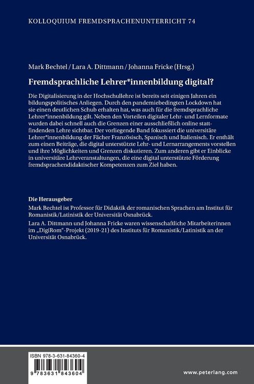 Produktbild: Fremdsprachliche Lehrer*innenbildung digital?