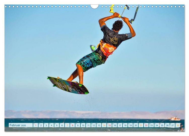 Produktbild: Kitesurfen - &uuml;ber den Wellen (Wandkalender 2026 DIN A3 quer), CALVENDO Monatskalender