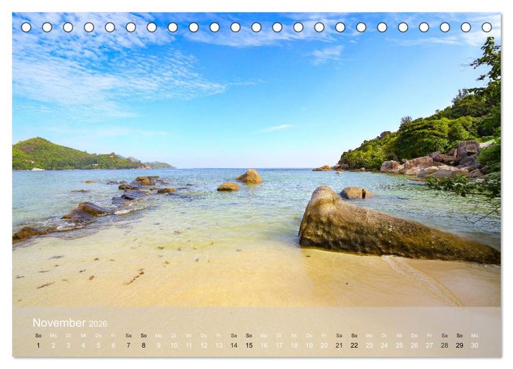 Produktbild: Seychellen - Paradis im indischen Ozean (Tischkalender 2026 DIN A5 quer), CALVENDO Monatskalender
