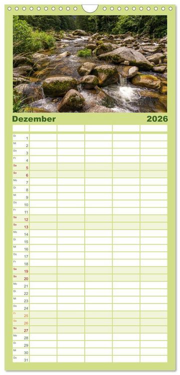 Produktbild: Familienplaner 2026 - Schwarzwald - Das Murgtal mit 5 Spalten (Wandkalender, 21 x 45 cm) CALVENDO