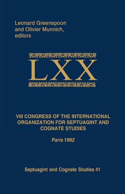Produktbild: VIII Congress of the International Organization for Septuagint and Cognate Studies