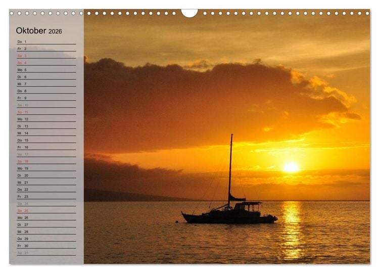 Produktbild: Land of Aloha - Hawaii Monatsplaner (Wandkalender 2026 DIN A3 quer), CALVENDO Monatskalender