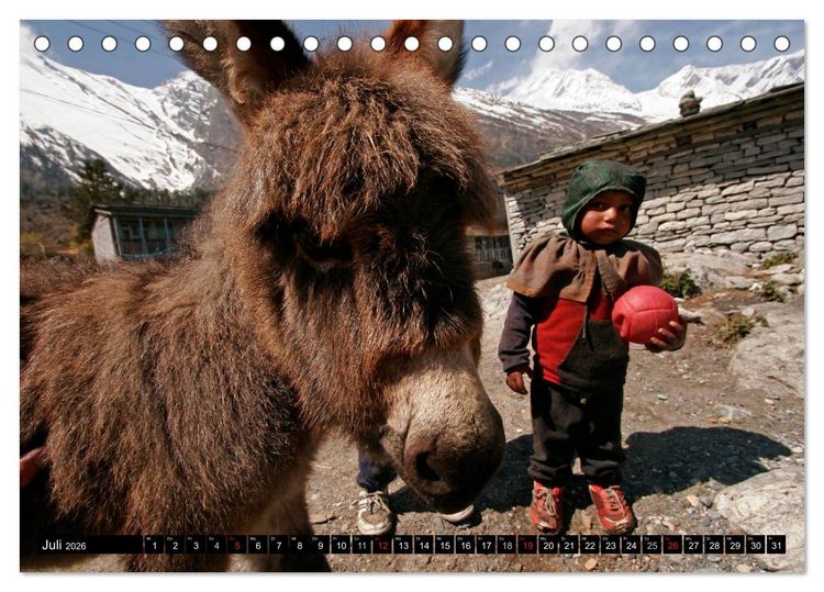 Produktbild: Nepal - Jomsom Trek (Tischkalender 2026 DIN A5 quer), CALVENDO Monatskalender
