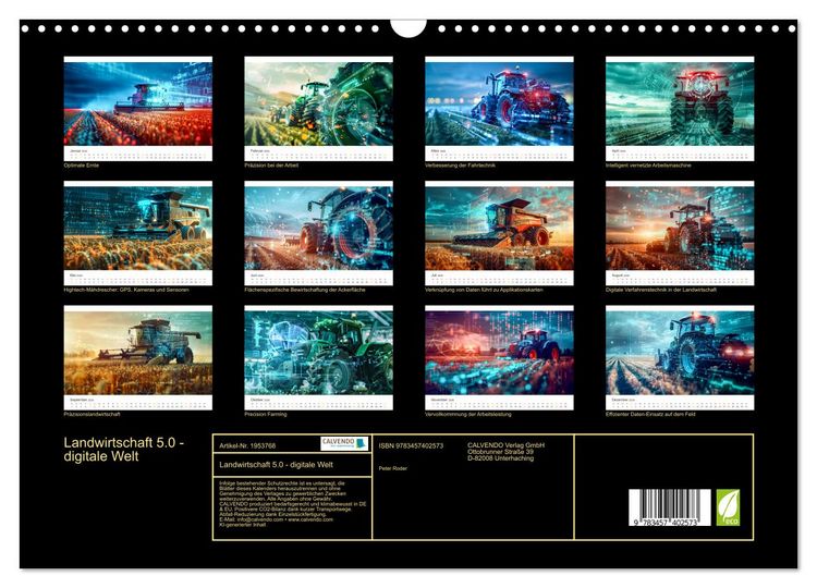 Produktbild: Landwirtschaft 5.0 - digitale Welt (Wandkalender 2026 DIN A3 quer), CALVENDO Monatskalender