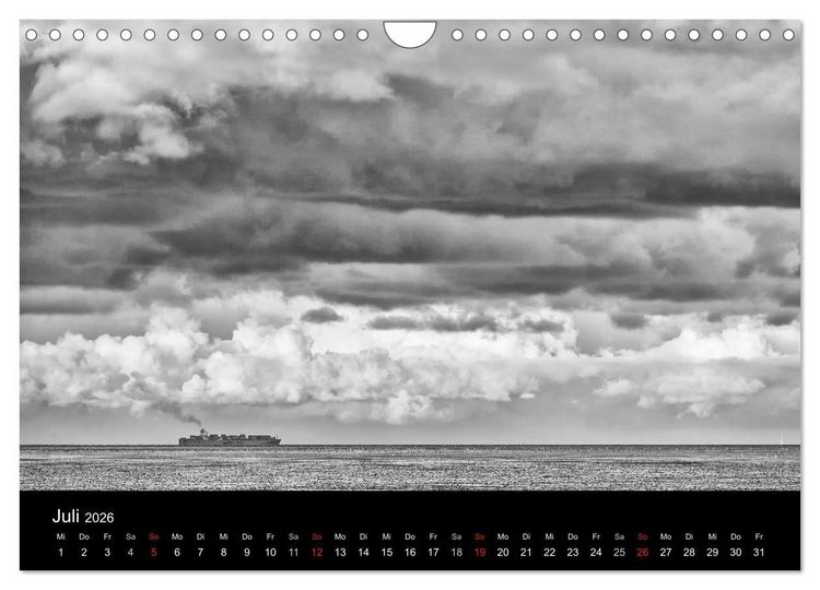 Produktbild: Ost-Friesische Schwarz-Wei&szlig;-Ansichten (Wandkalender 2026 DIN A4 quer), CALVENDO Monatskalender