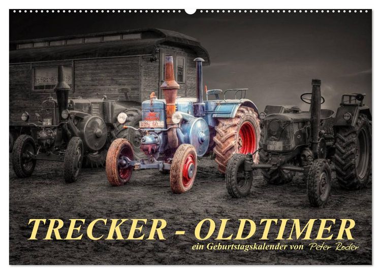 Produktbild: Trecker - Oldtimer / Geburtstagskalender (Wandkalender 2026 DIN A2 quer), CALVENDO Monatskalender