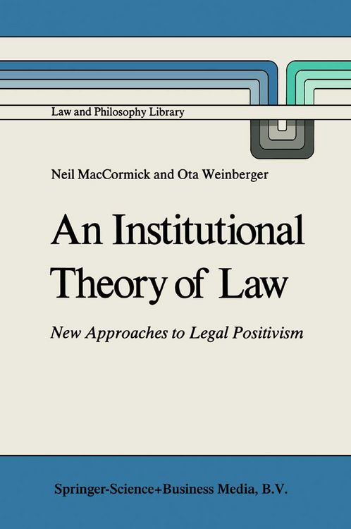 Produktbild: An Institutional Theory of Law