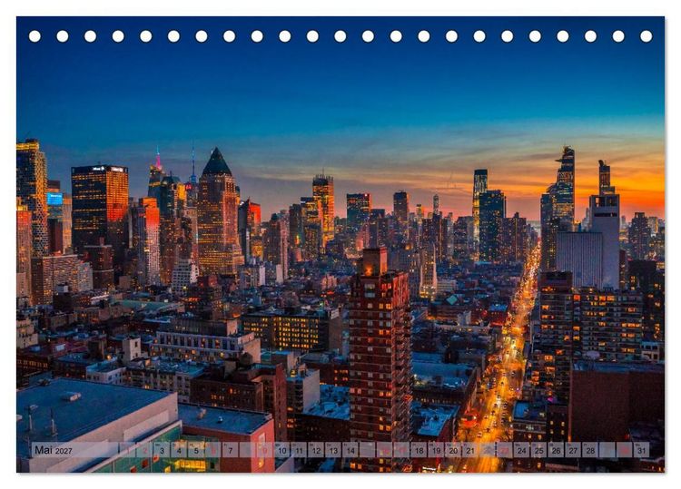 Produktbild: New York - Stadt der Wolkenkratzer (Tischkalender 2027 DIN A5 quer), CALVENDO Monatskalender
