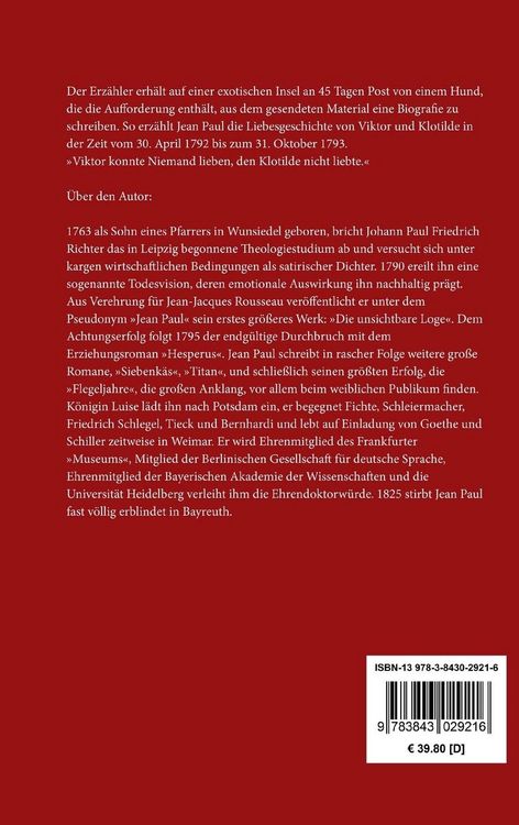 Produktbild: Hesperus oder 45 Hundsposttage