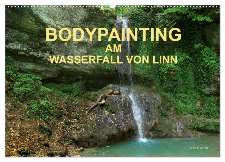 Produktbild: BODYPAINTING AM WASSERFALL VON LINN (Wandkalender 2026 DIN A2 quer), CALVENDO Monatskalender