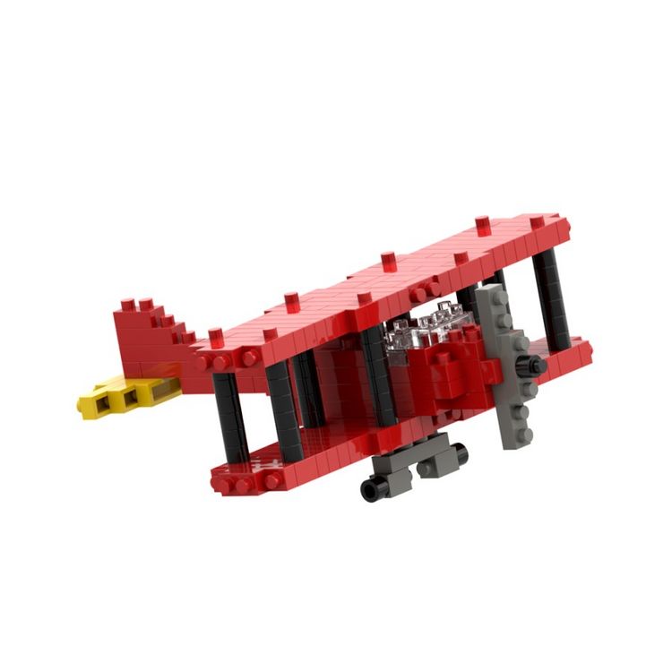 Produktbild: BRIXIES 220040 - Postkarte Doppeldecker, 3D Konstruktionsbausatz aus Ministeinen, 214 Teile