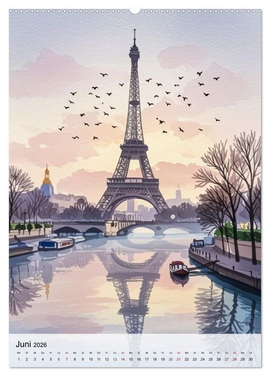 Produktbild: Kulturelle Sch&auml;tze in Aquarell (hochwertiger Premium Wandkalender 2026 DIN A2 hoch), Kunstdruck in Hochglanz