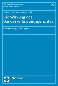 Produktbild: Die Wirkung des Bundesverfassungsgerichtes