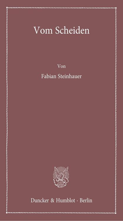 Produktbild: Vom Scheiden.