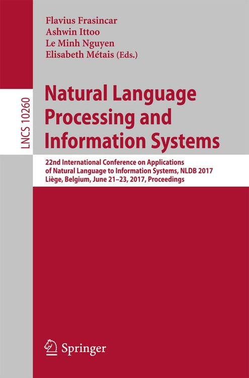 Produktbild: Natural Language Processing and Information Systems