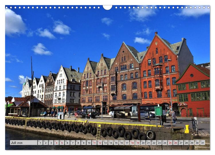 Produktbild: Wundersch&ouml;nes Bergen. Norwegens Tor zum Fjordland (Wandkalender 2026 DIN A3 quer), CALVENDO Monatskalender