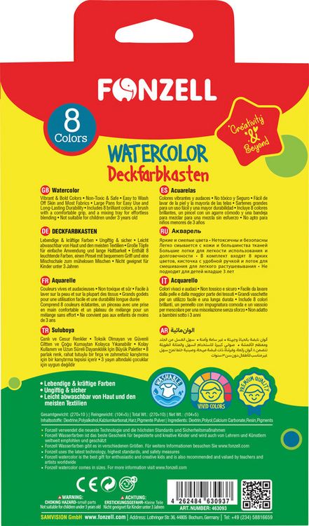 Produktbild: Deckfarbkasten 8 Farben