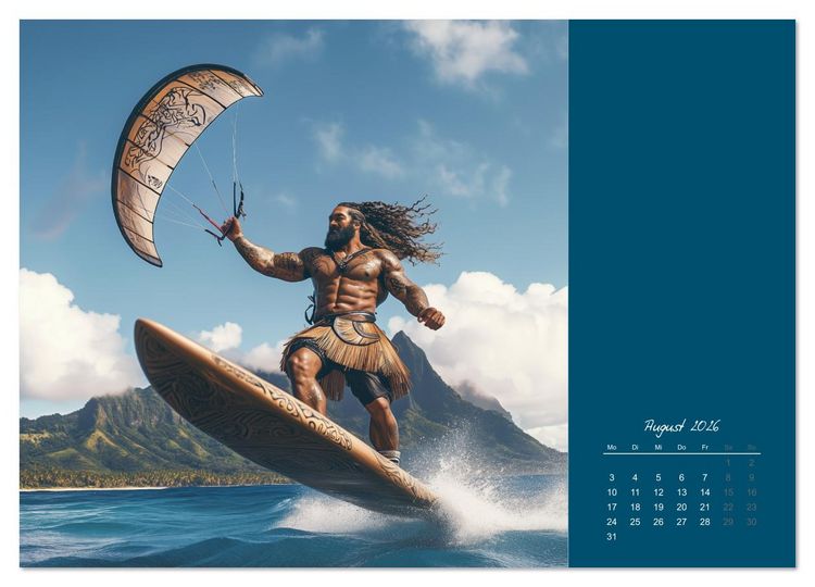 Produktbild: Mit KI durch die Epochen und L&uuml;fte (Wandkalender 2026 DIN A4 quer), CALVENDO Monatskalender