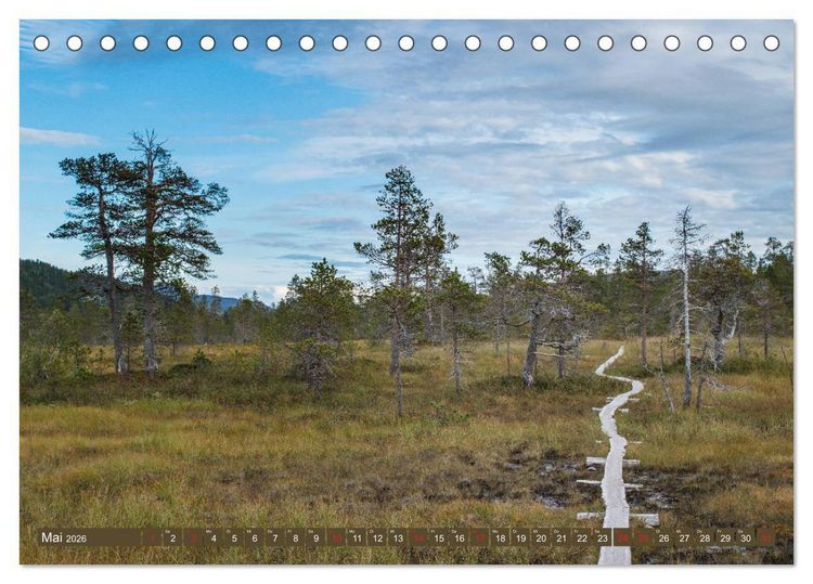 Produktbild: Wandern - In Norwegen und Schweden (Tischkalender 2026 DIN A5 quer), CALVENDO Monatskalender