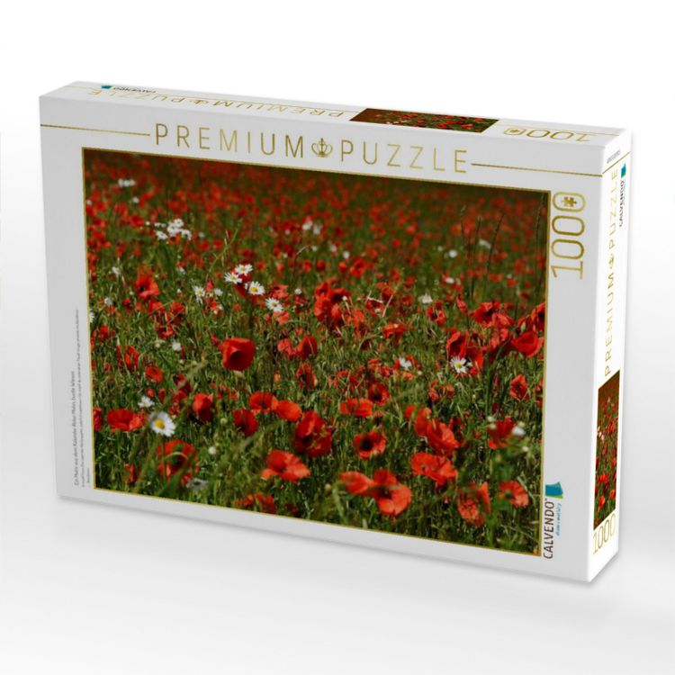 Produktbild: CALVENDO Puzzle Ein Motiv aus dem Kalender Roter Mohn, bunte Wiesen | 1000 Teile Lege-Gr&ouml;&szlig;e 64x48cm Foto-Puzzle f&uuml;r gl&uuml;ckliche Stunden