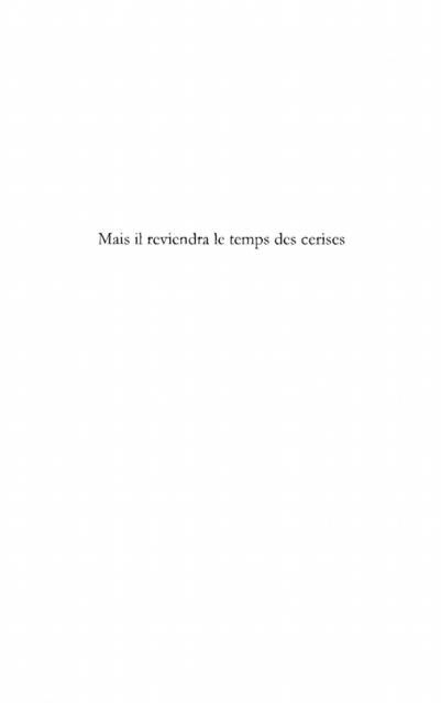 Produktbild: Mais il reviendra le temps descerises