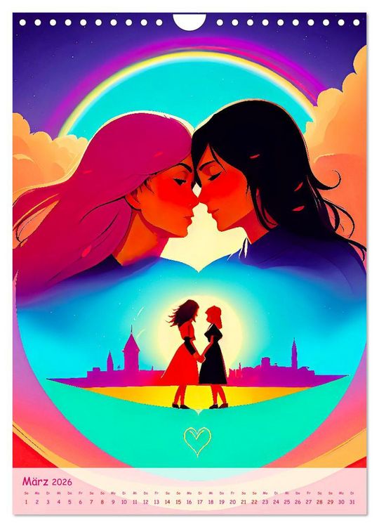 Produktbild: Lesbische Liebe (Wandkalender 2026 DIN A4 hoch), CALVENDO Monatskalender