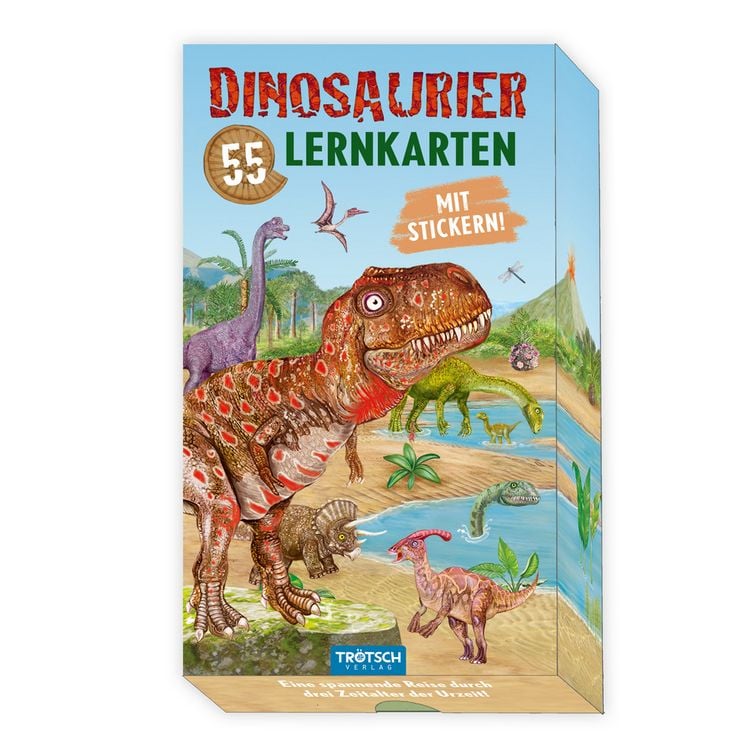 Produktbild: TR&Ouml;TSCH - 55 Lernkarten Dinosaurier