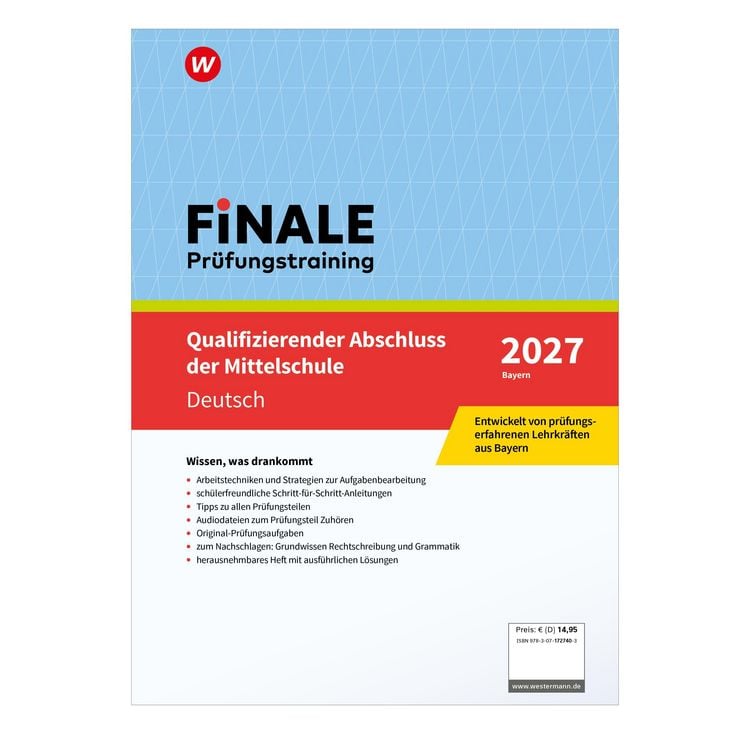 Produktbild: FiNALE Pr&uuml;fungstraining Qualifizierender Abschluss Mittelschule Bayern