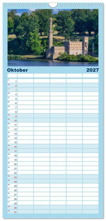Produktbild: Familienplaner 2027 - Reiseziele in Deutschland mit 5 Spalten (Wandkalender, 21 x 45 cm) CALVENDO