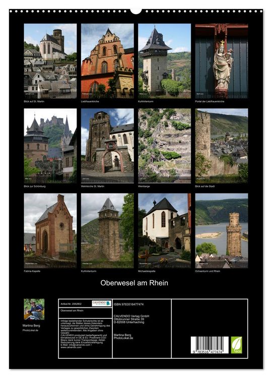 Produktbild: Oberwesel am Rhein (hochwertiger Premium Wandkalender 2026 DIN A2 hoch), Kunstdruck in Hochglanz