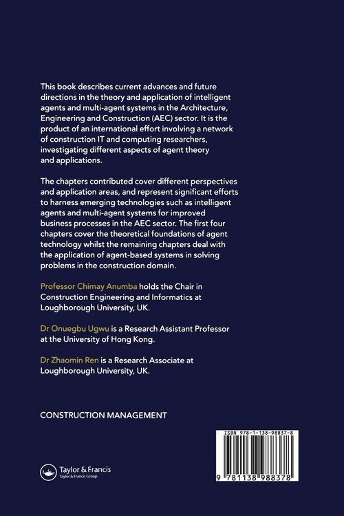 Produktbild: Agents and Multi-Agent Systems in Construction