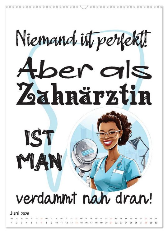 Produktbild: Zahnarztspr&uuml;che (Wandkalender 2026 DIN A2 hoch), CALVENDO Monatskalender