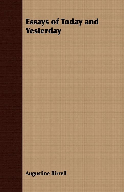 Produktbild: Essays of Today and Yesterday