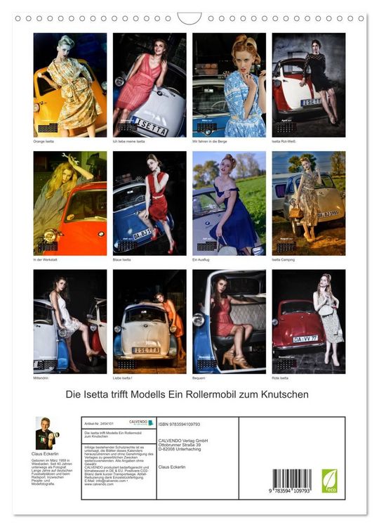 Produktbild: Die Isetta trifft Modells Ein Rollermobil zum Knutschen (Wandkalender 2027 DIN A3 hoch), CALVENDO Monatskalender