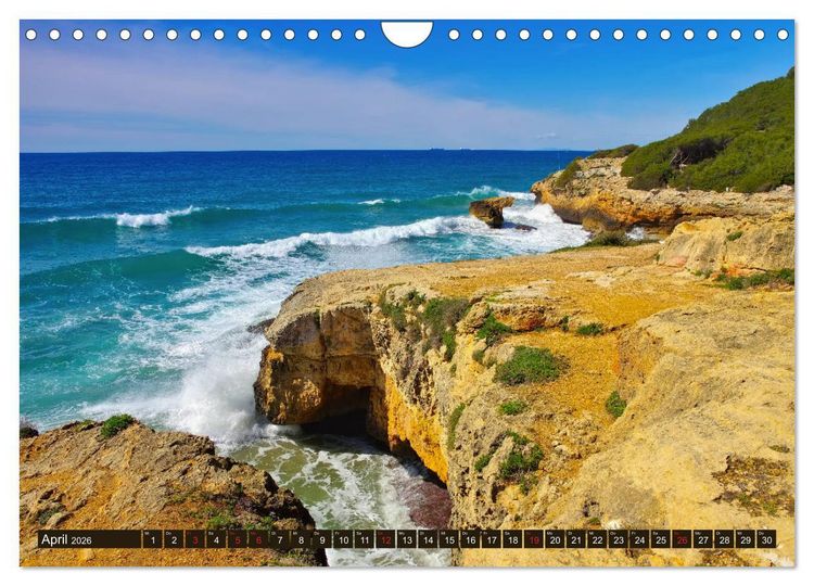 Produktbild: Costa de Ponent - Unterwegs zwischen Barcelona und Tarragona (Wandkalender 2026 DIN A4 quer), CALVENDO Monatskalender