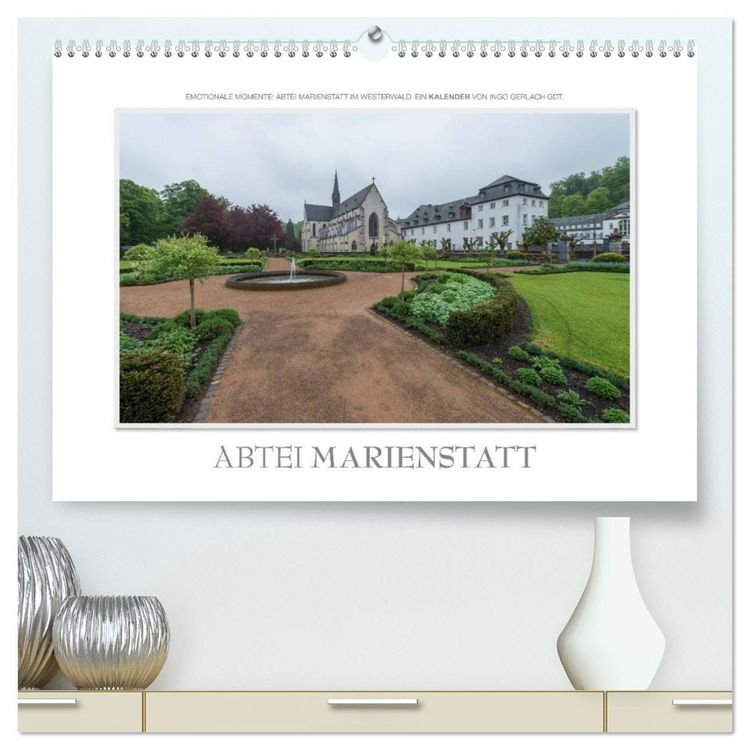 Produktbild: Emotionale Momente: Abtei Marienstatt im Westerwald (hochwertiger Premium Wandkalender 2026 DIN A2 quer), Kunstdruck in Hochglanz