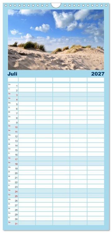 Produktbild: Familienplaner 2027 - Nordseetr&auml;umereien mit 5 Spalten (Wandkalender, 21 x 45 cm) CALVENDO