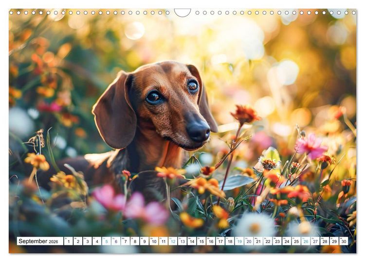 Produktbild: Zauberhafte Dackel (Wandkalender 2026 DIN A3 quer), CALVENDO Monatskalender