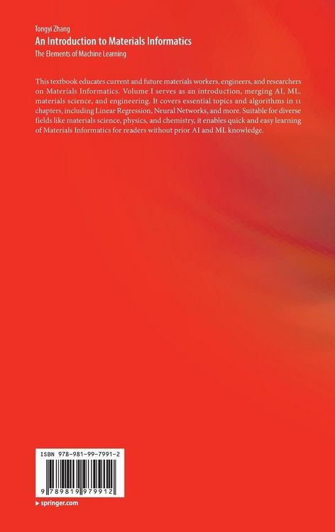 Produktbild: An Introduction to Materials Informatics