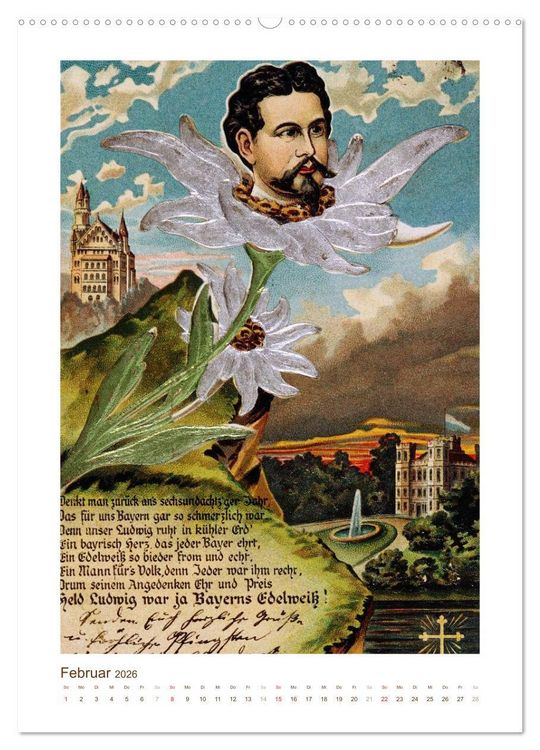 Produktbild: Ludwig II. von Bayern: Historische Illustrationen und Stiche (hochwertiger Premium Wandkalender 2026 DIN A2 hoch), Kunstdruck in Hochglanz