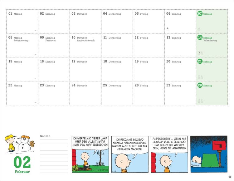 Produktbild: Peanuts Monatsplaner 2027