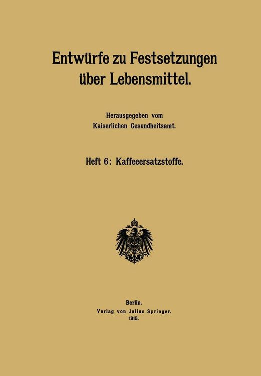 Produktbild: Entw&uuml;rfe zu Festsetzungen &uuml;ber Lebensmittel