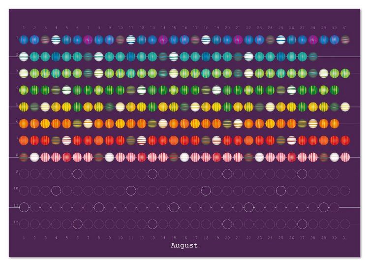 Produktbild: Perlenkalender (hochwertiger Premium Wandkalender 2026 DIN A2 quer), Kunstdruck in Hochglanz