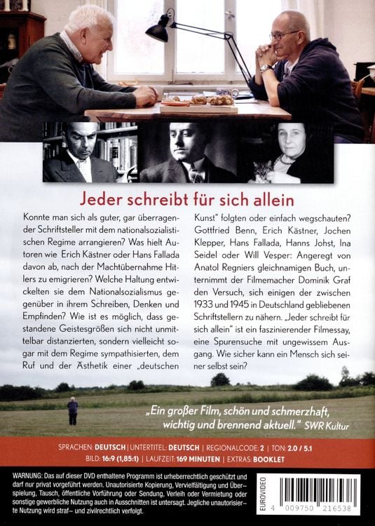 Produktbild: Jeder schreibt f&uuml;r sich allein