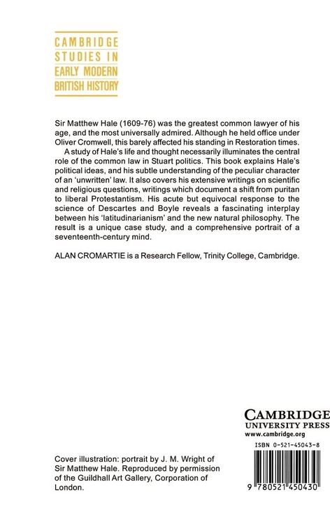 Produktbild: Sir Matthew Hale, 1609 1676